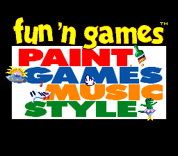 Fun 'n Games (Europe) Title Screen
